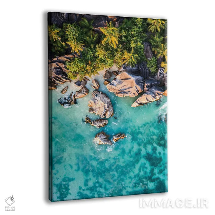 تابلو دکوراتیو La Digue Island, Seychelles I,ساحل صخره ای و اقیانوس، جزی… اثر ماتئو کولومبو - نمای پرسپکتیو محصول