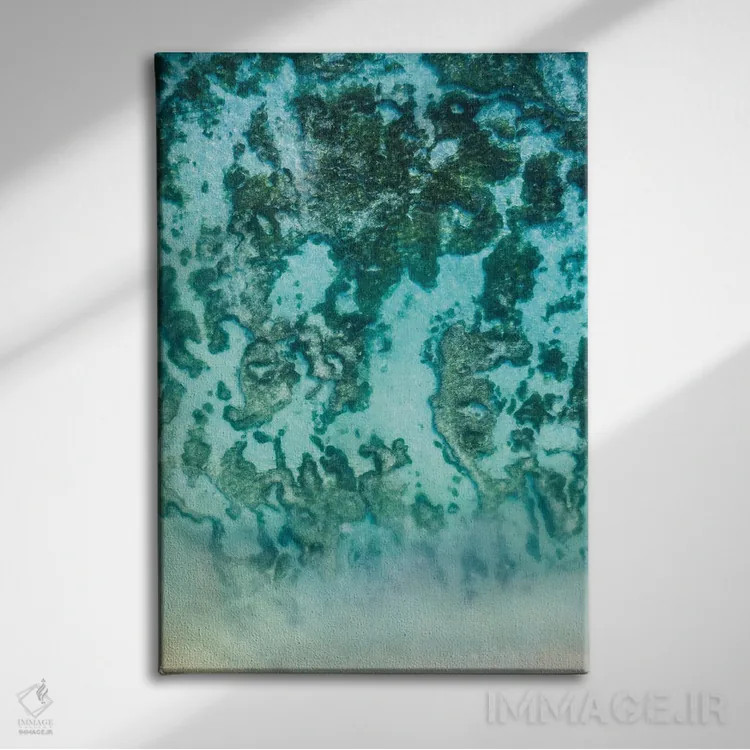 تابلو دکوراتیو Abstract Nature, Seychelles,نمای هوایی صخره دریایی، طبیعت… اثر ماتئو کولومبو - نمای روبهرو روی دیوار