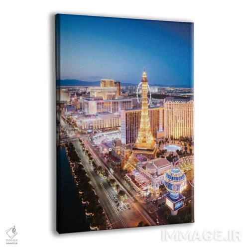 تابلو دکوراتیو Nevada,شهر لاس وگاس درخشان در شب، نوادا اثر ماتئو کولومبو - نمای پرسپکتیو محصول
