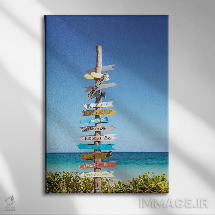 تابلو دکوراتیو Tulum, Mexico,تابلوهای فاصله روی ساحل، تولوم، مکزیک اثر ماتئو کولومبو - نمای روبهرو روی دیوار