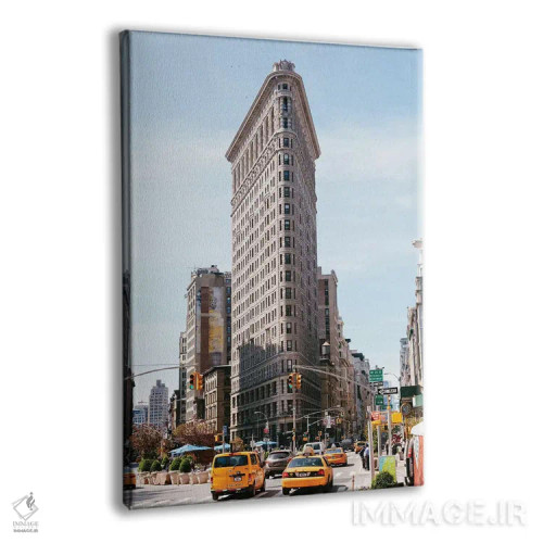 تابلو دکوراتیو New York City,تاکسی های زرد و ساختمان فلت آیرون، نیویورک اثر ماتئو کولومبو - نمای پرسپکتیو محصول