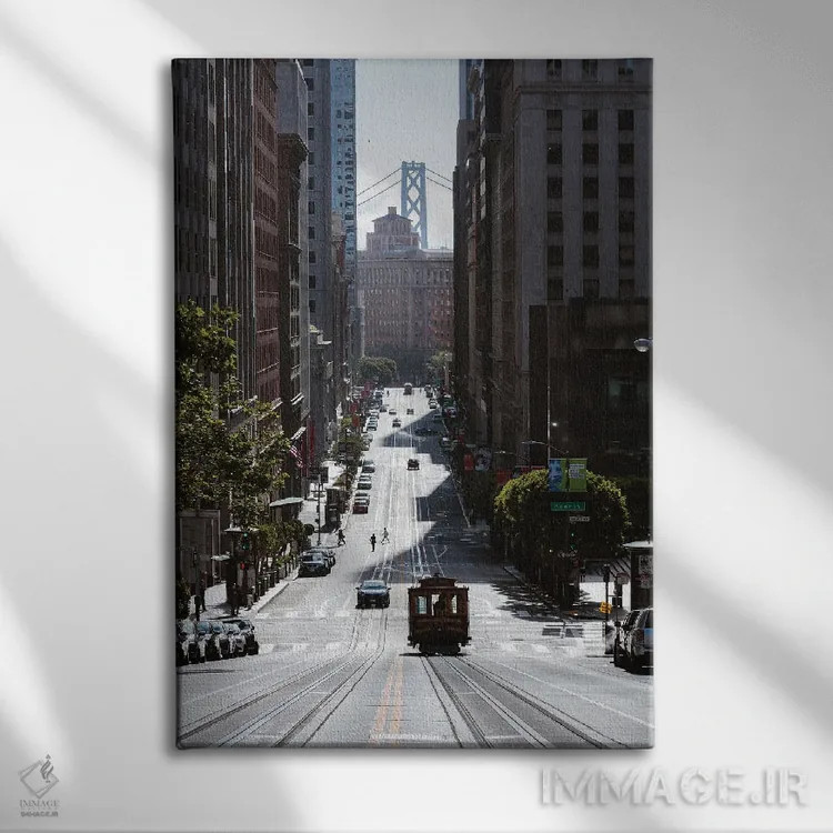 تابلو دکوراتیو San Francisco, California,خیابان کالیفرنیا، سان فرانسیسکو… اثر ماتئو کولومبو - نمای روبهرو روی دیوار