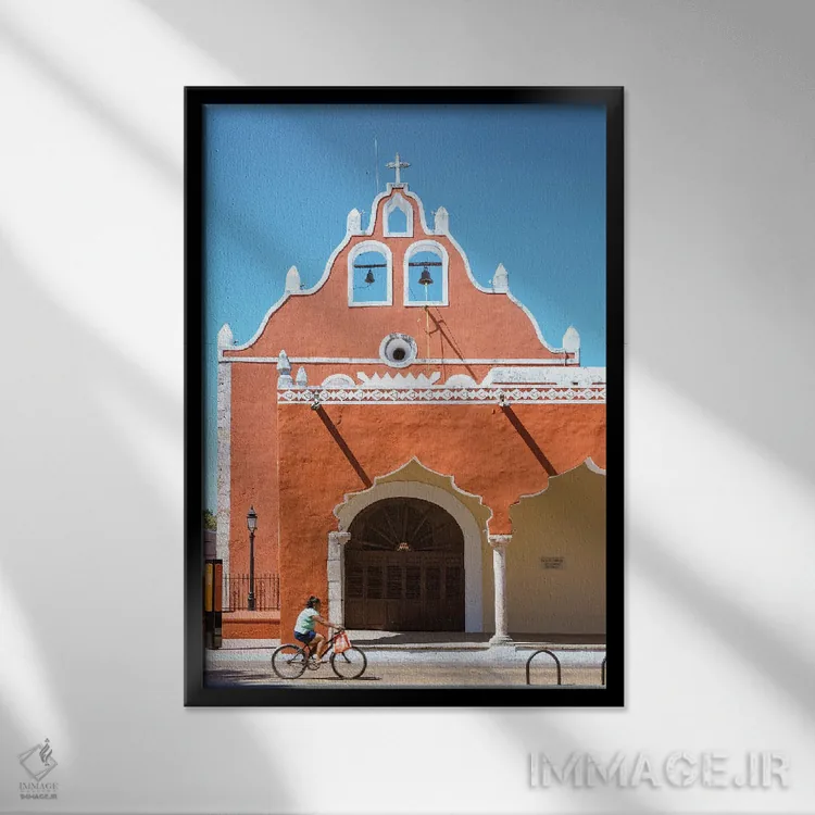 تابلو دکوراتیو Valladolid, Yucatan, Mexico,کلیسای لا کاندلاریا، وایادولی… اثر ماتئو کولومبو - نمای قابدار مشکی