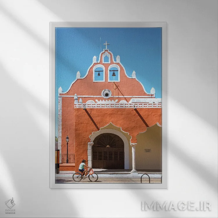 تابلو دکوراتیو Valladolid, Yucatan, Mexico,کلیسای لا کاندلاریا، وایادولی… اثر ماتئو کولومبو - نمای قابدار سفید
