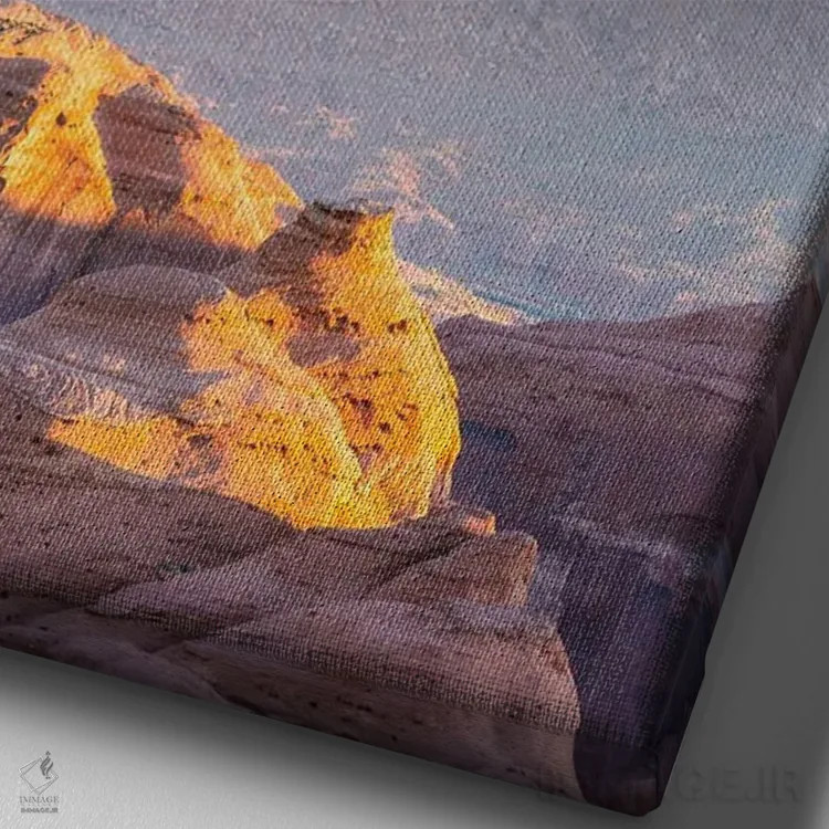 تابلو دکوراتیو Arizona,طلوع آفتاب بر فراز دره یادمان، آریزونا اثر ماتئو کولومبو - نمای نزدیک بافت بوم
