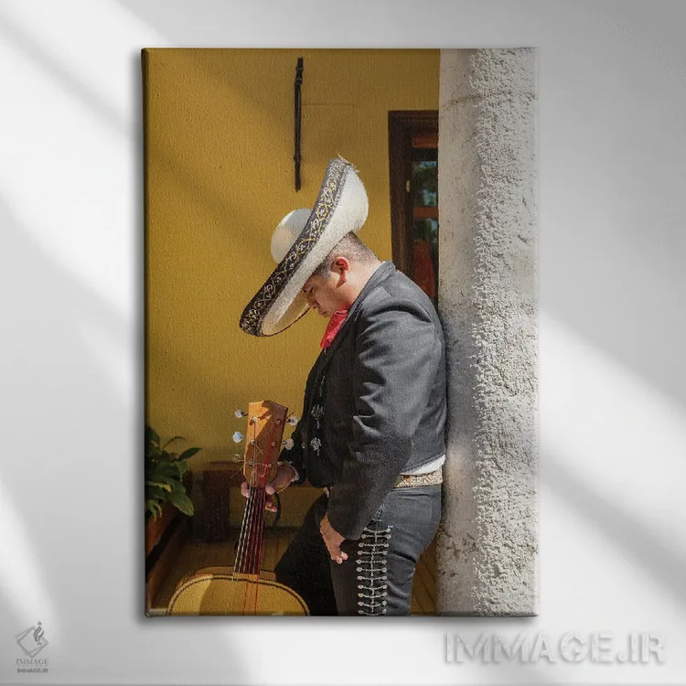 تابلو دکوراتیو Yucatan, Mexico,ماریاچی در حال خواب بعدازظهر ، یوکاتان، م… اثر ماتئو کولومبو - نمای روبهرو روی دیوار