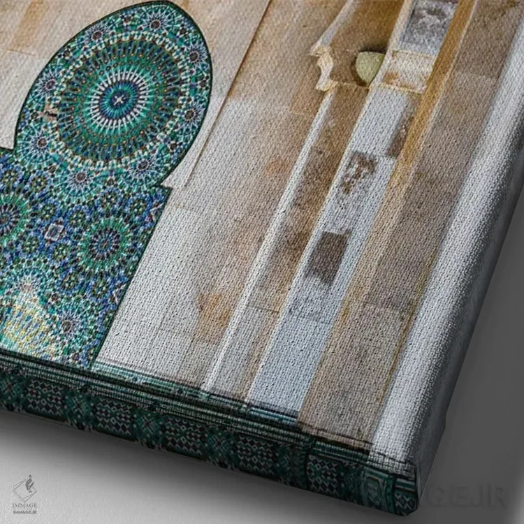 تابلو دکوراتیو Casablanca, Morocco,طاق مسجد، کازابلانکا، مراکش اثر ماتئو کولومبو - نمای نزدیک بافت بوم