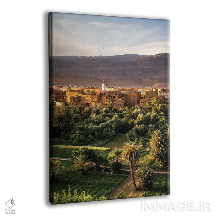 تابلو دکوراتیو Tinghir, Morocco,غروب آفتاب بر فراز قصبه، تینگیر، مراکش اثر ماتئو کولومبو - نمای پرسپکتیو محصول