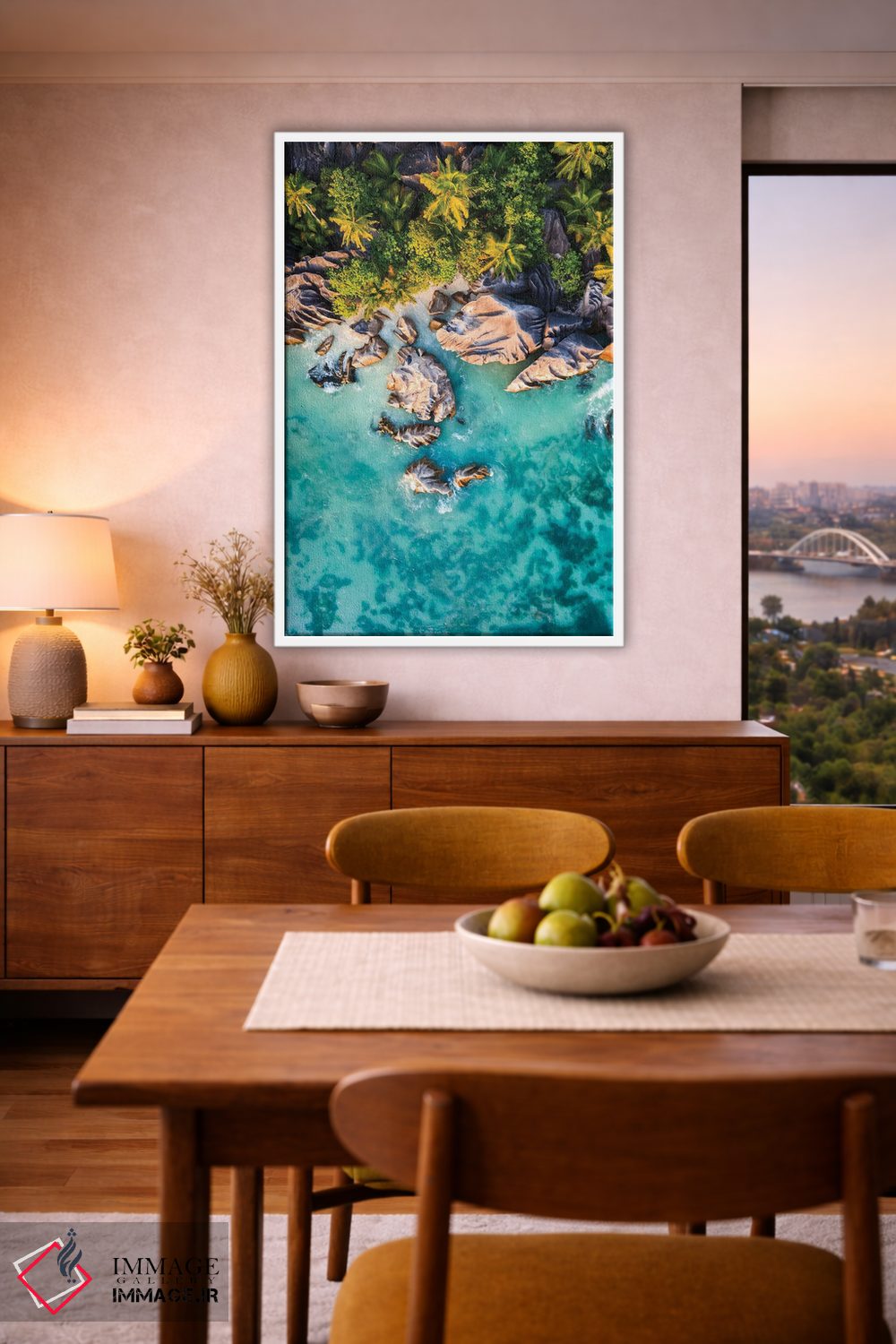 تابلو دکوراتیو La Digue Island, Seychelles I,ساحل صخره ای و اقیانوس، جزی… اثر ماتئو کولومبو - D5W