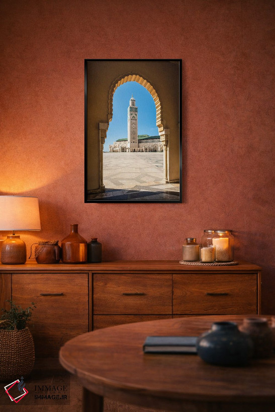 تابلو دکوراتیو Hassan Ii Mosque, Casablanca,مناره، مسجد حسن دوم، کازابلا… اثر ماتئو کولومبو - D5B