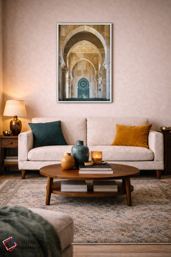 تابلو دکوراتیو Casablanca, Morocco,طاق مسجد، کازابلانکا، مراکش اثر ماتئو کولومبو - D1W