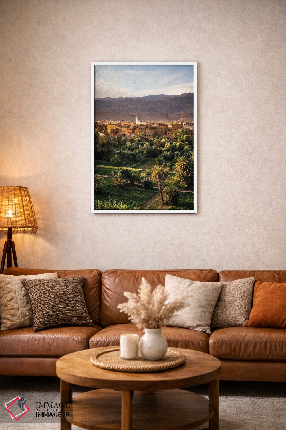 تابلو دکوراتیو Tinghir, Morocco,غروب آفتاب بر فراز قصبه، تینگیر، مراکش اثر ماتئو کولومبو - D1W