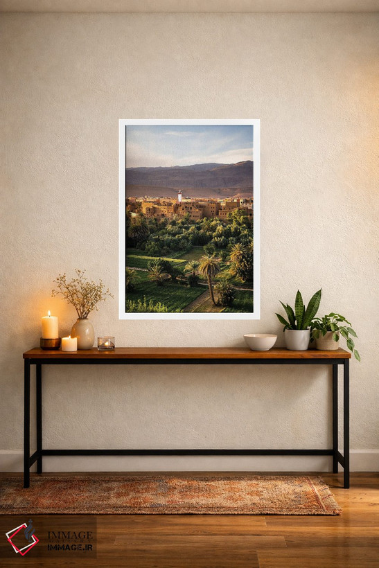تابلو دکوراتیو Tinghir, Morocco,غروب آفتاب بر فراز قصبه، تینگیر، مراکش اثر ماتئو کولومبو - D2W