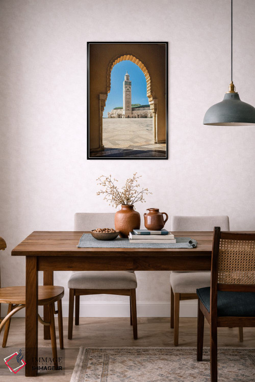 تابلو دکوراتیو Hassan Ii Mosque, Casablanca,مناره، مسجد حسن دوم، کازابلا… اثر ماتئو کولومبو - D6B