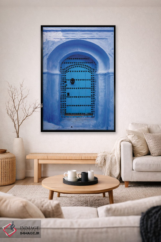 تابلو دکوراتیو Morocco,در آبی در شفشاون، مراکش اثر ماتئو کولومبو - D2B