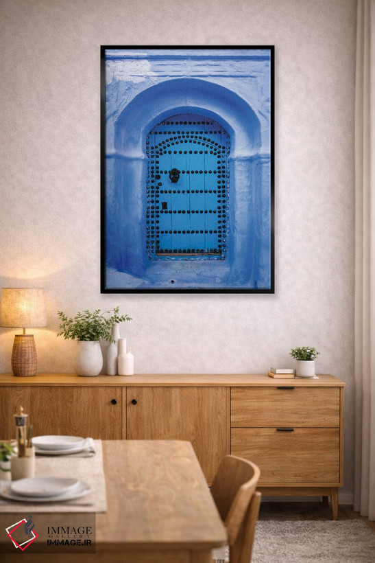 تابلو دکوراتیو Morocco,در آبی در شفشاون، مراکش اثر ماتئو کولومبو - D5B