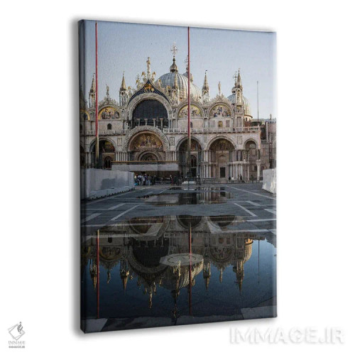 تابلو دکوراتیو Venice, Veneto, Italy,انعکاس کلیسای جامع سن مارک، ونیز، و… اثر ماتئو کولومبو - نمای پرسپکتیو محصول