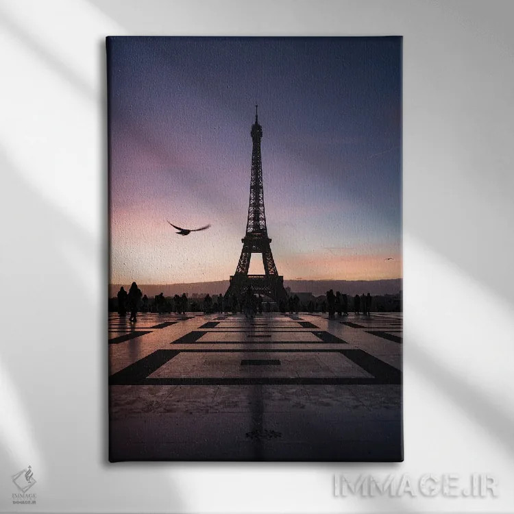 تابلو دکوراتیو Trocadero, Paris, France II,برج ایفل در سپیده دم، تروکادر… اثر ماتئو کولومبو - نمای روبهرو روی دیوار
