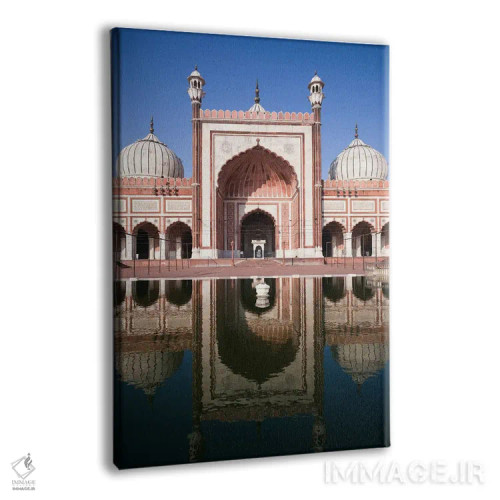 تابلو دکوراتیو Jama Masjid, Old Delhi, India,نمای جلوی مسجد، مسجد جامع… اثر ماتئو کولومبو - نمای پرسپکتیو محصول
