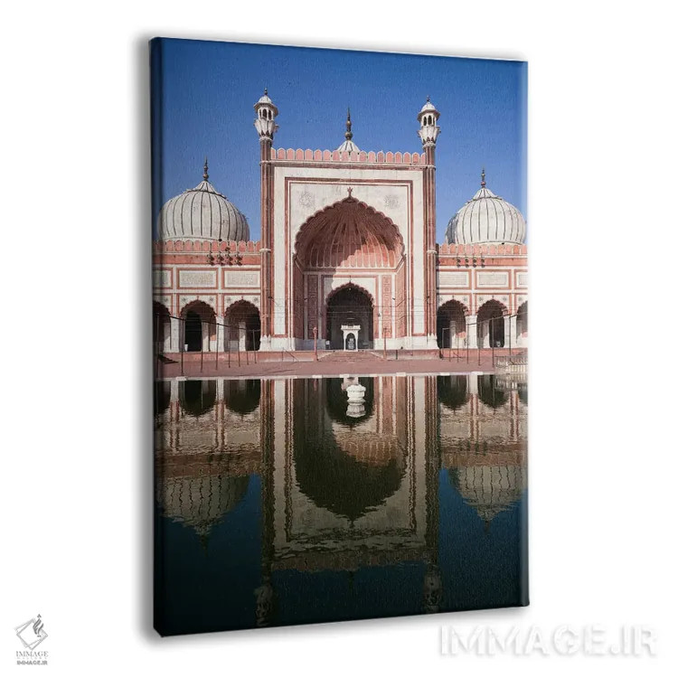 تابلو دکوراتیو Jama Masjid, Old Delhi, India,نمای جلوی مسجد، مسجد جامع… اثر ماتئو کولومبو - نمای پرسپکتیو محصول