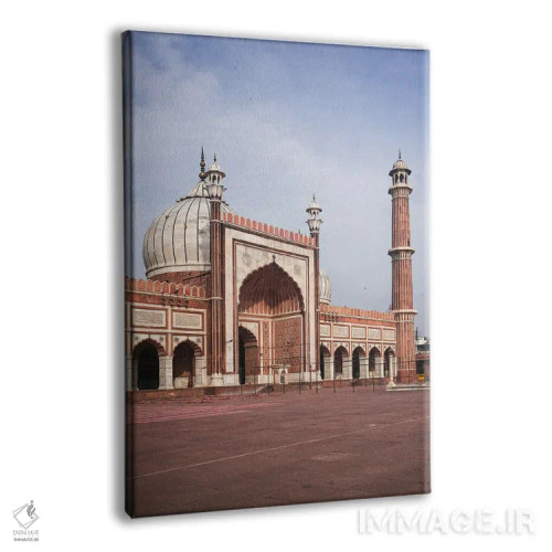تابلو دکوراتیو Jama Masjid Mosque, Delhi, India,نمای روبروی مسجد جامع، د… اثر ماتئو کولومبو - نمای پرسپکتیو محصول