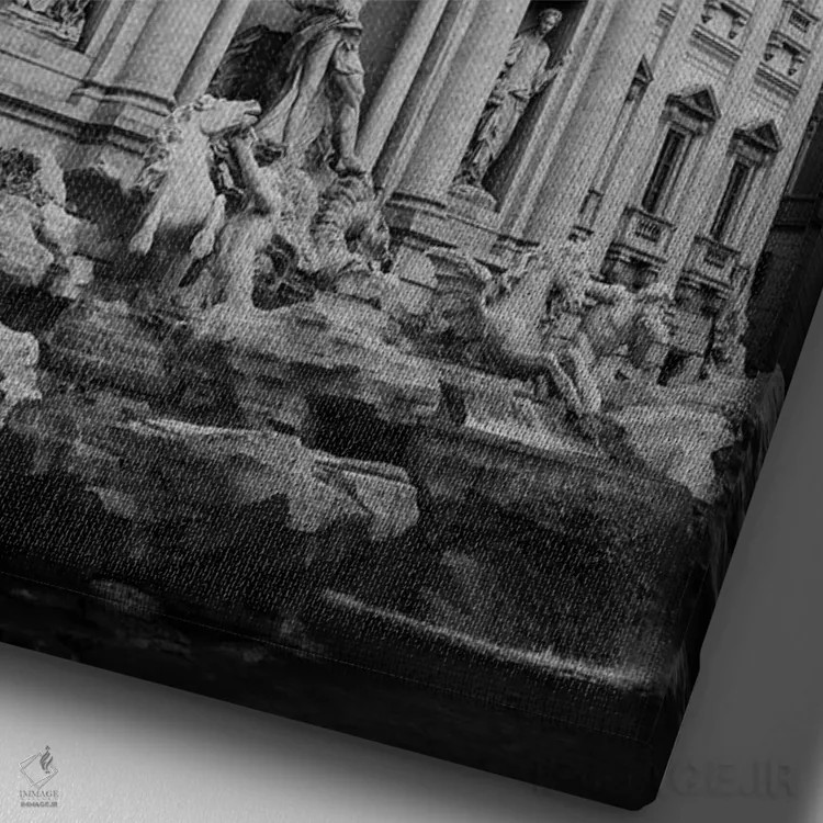 تابلو دکوراتیو Rome, Lazio, Italy,فواره تروی، رم، لاتزیو، ایتالیا اثر ماتئو کولومبو - نمای نزدیک بافت بوم