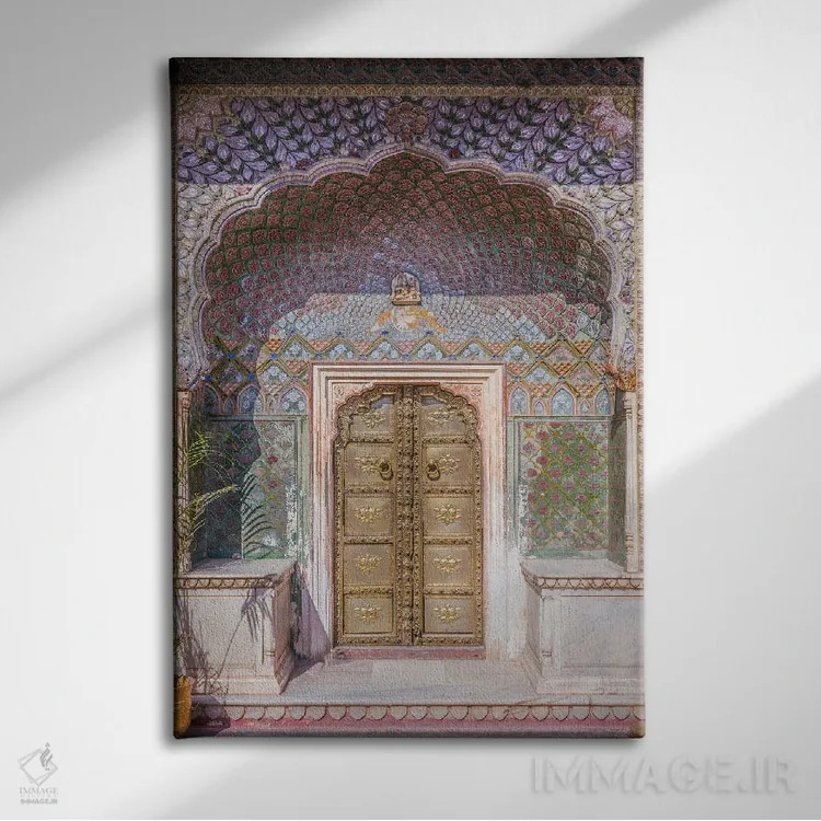 تابلو دکوراتیو City Palace, Jaipur, India,دروازه رز، کاخ شهر، جیپور، هند اثر ماتئو کولومبو - نمای روبهرو روی دیوار