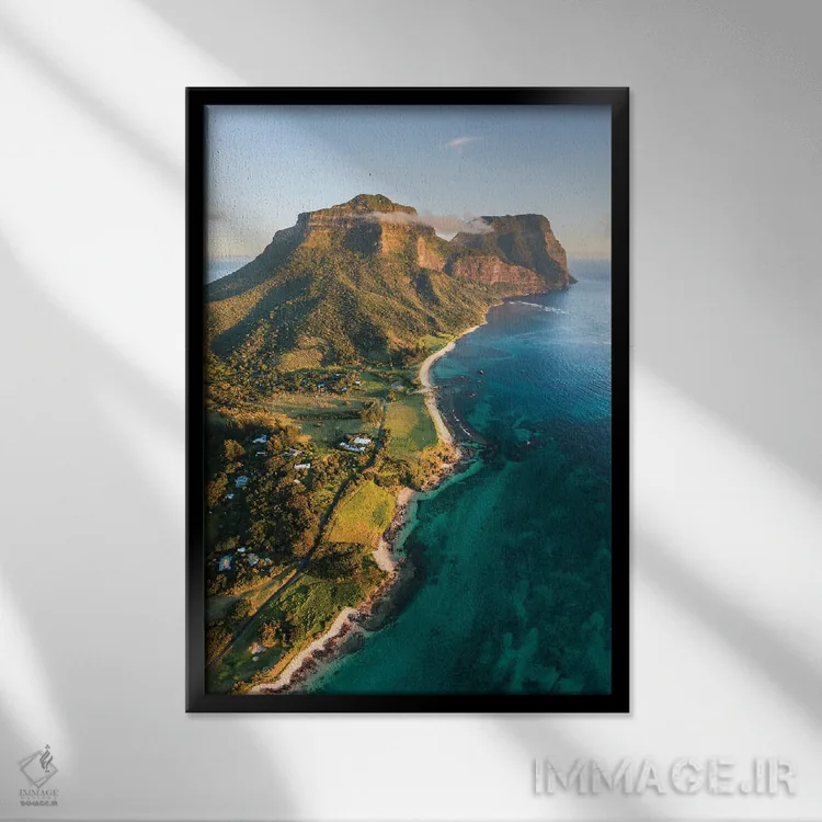 تابلو دکوراتیو Lord Howe Island, Australia,غروب آفتاب بر فراز ساحل، جزیر… اثر ماتئو کولومبو - نمای قابدار مشکی