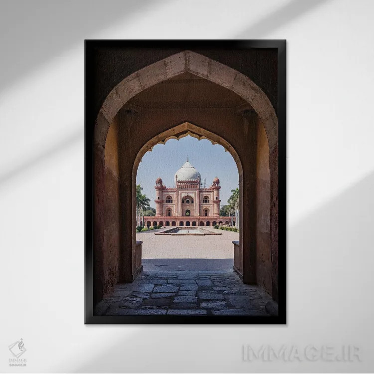 تابلو دکوراتیو New Delhi, India I,مقبره صفدرجنگ، دهلی نو، هند اثر ماتئو کولومبو - نمای قابدار مشکی
