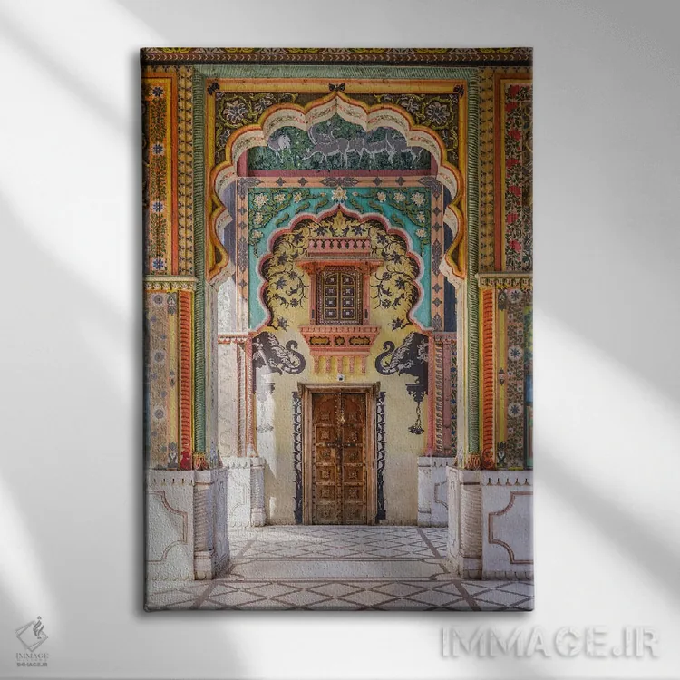 تابلو دکوراتیو Jaipur, Rajasthan, India,دروازه پاتریکا، جایپور، راجستان… اثر ماتئو کولومبو - نمای روبهرو روی دیوار