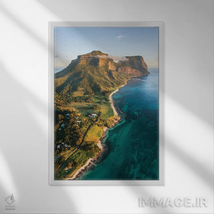 تابلو دکوراتیو Lord Howe Island, Australia,غروب آفتاب بر فراز ساحل، جزیر… اثر ماتئو کولومبو - نمای قابدار سفید