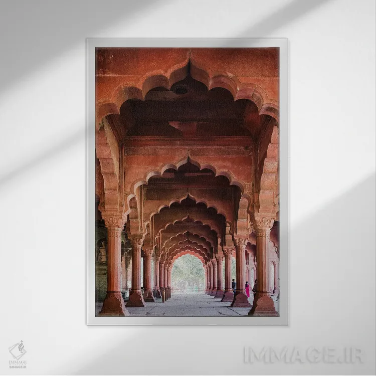 تابلو دکوراتیو Delhi, India II,طاق در قلعه سرخ، دهلی، هند اثر ماتئو کولومبو - نمای قابدار سفید