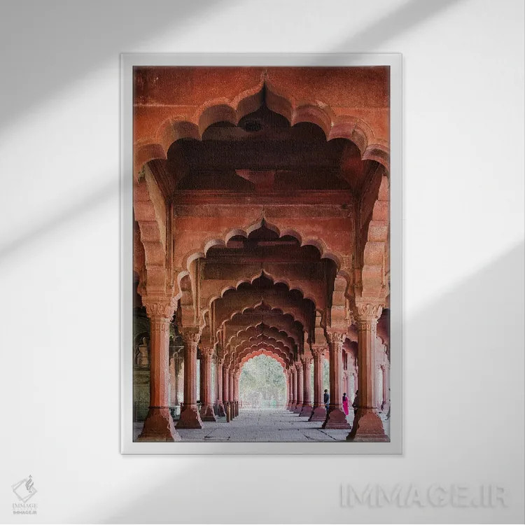 تابلو دکوراتیو Delhi, India II,طاق در قلعه سرخ، دهلی، هند اثر ماتئو کولومبو - نمای قابدار سفید