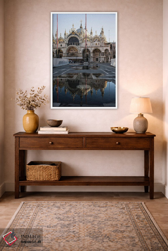 تابلو دکوراتیو Venice, Veneto, Italy,انعکاس کلیسای جامع سن مارک، ونیز، و… اثر ماتئو کولومبو - D2W