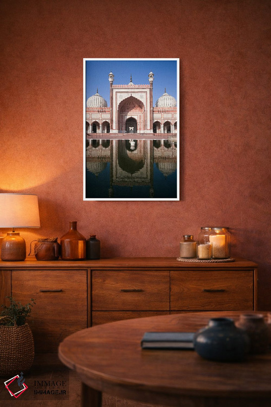 تابلو دکوراتیو Jama Masjid, Old Delhi, India,نمای جلوی مسجد، مسجد جامع… اثر ماتئو کولومبو - D1W