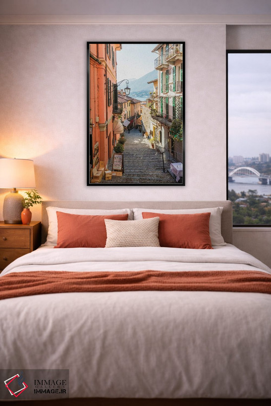 تابلو دکوراتیو Lake Como, Italy,در خیابان های بلاجیو، دریاچه کومو، ایتال… اثر ماتئو کولومبو - D4B