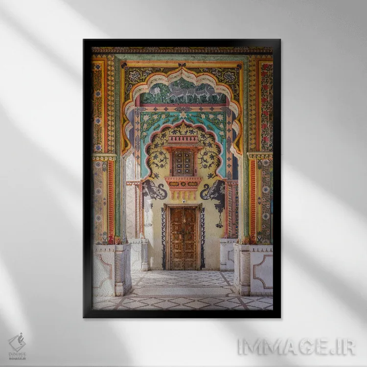 تابلو دکوراتیو Jaipur, Rajasthan, India,دروازه پاتریکا، جایپور، راجستان… اثر ماتئو کولومبو - نمای قابدار مشکی