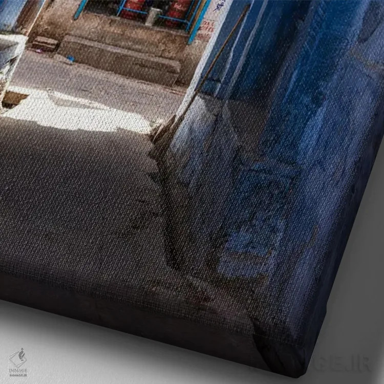 تابلو دکوراتیو Jodhpur, Rajasthan, India,خیابانی در شهر آبی، جودپور، راج… اثر ماتئو کولومبو - نمای نزدیک بافت بوم