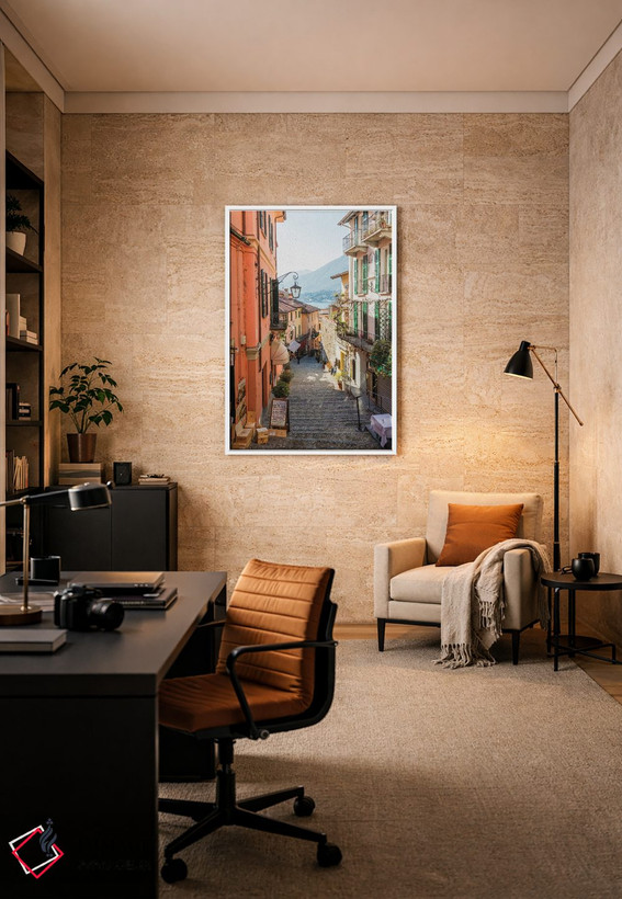 تابلو دکوراتیو Lake Como, Italy,در خیابان های بلاجیو، دریاچه کومو، ایتال… اثر ماتئو کولومبو - D5W