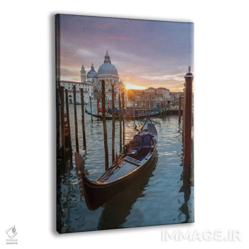 تابلو دکوراتیو Venice,گوندولا هنگام غروب، ونیز اثر ماتئو کولومبو - نمای پرسپکتیو محصول