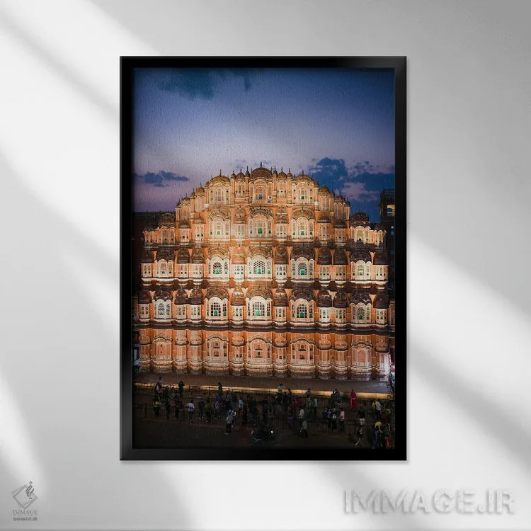 تابلو دکوراتیو Jaipur, Rajasthan, India III,کاخ بادها، جایپور، راجستان… اثر ماتئو کولومبو - نمای قابدار مشکی