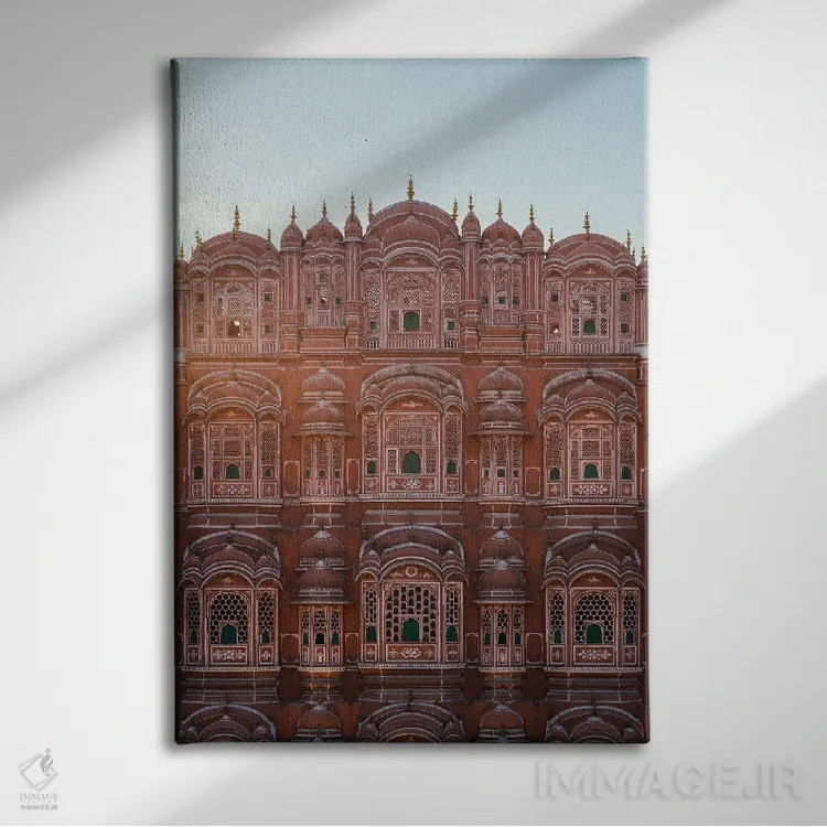 تابلو دکوراتیو Jaipur, Rajasthan, India II,کاخ بادها، جایپور، راجستان، ه… اثر ماتئو کولومبو - نمای روبهرو روی دیوار