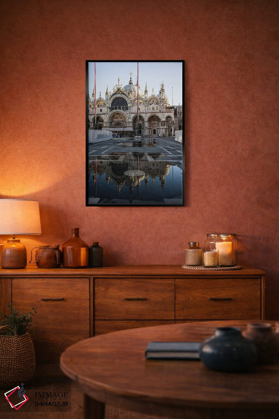 تابلو دکوراتیو Venice, Veneto, Italy,انعکاس کلیسای جامع سن مارک، ونیز، و… اثر ماتئو کولومبو - D5B