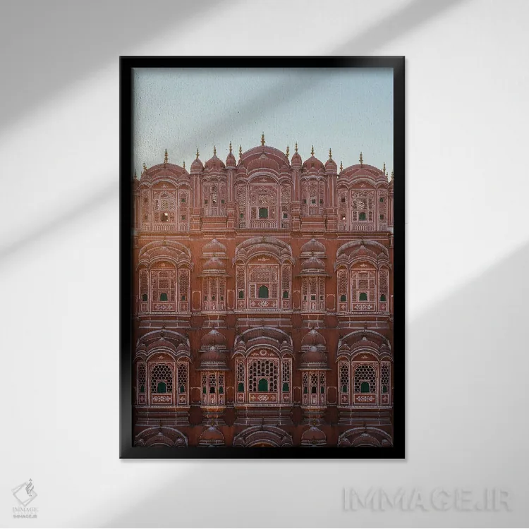 تابلو دکوراتیو Jaipur, Rajasthan, India II,کاخ بادها، جایپور، راجستان، ه… اثر ماتئو کولومبو - نمای قابدار مشکی
