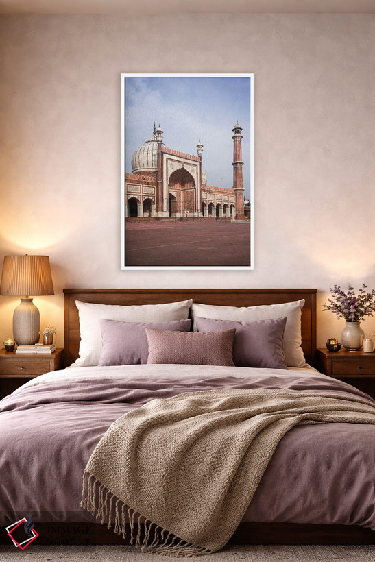 تابلو دکوراتیو Jama Masjid Mosque, Delhi, India,نمای روبروی مسجد جامع، د… اثر ماتئو کولومبو - D2W