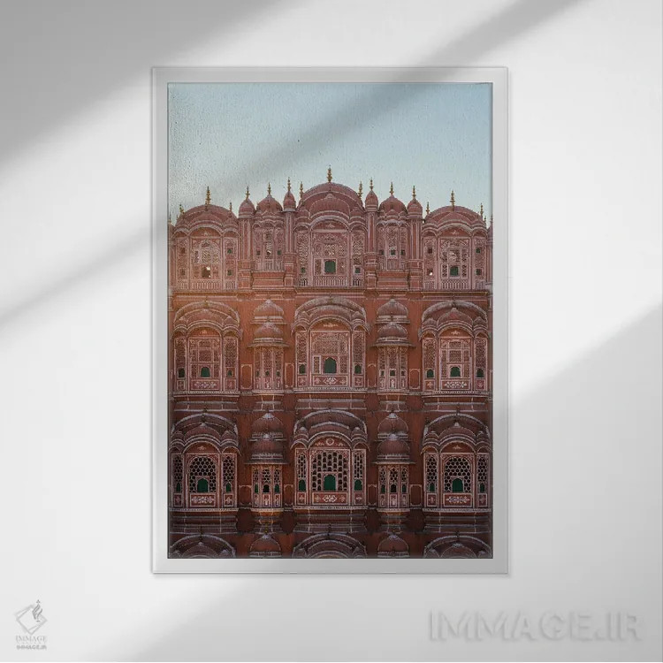 تابلو دکوراتیو Jaipur, Rajasthan, India II,کاخ بادها، جایپور، راجستان، ه… اثر ماتئو کولومبو - نمای قابدار سفید
