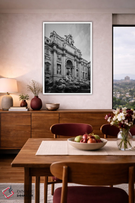تابلو دکوراتیو Rome, Lazio, Italy,فواره تروی، رم، لاتزیو، ایتالیا اثر ماتئو کولومبو - D4W