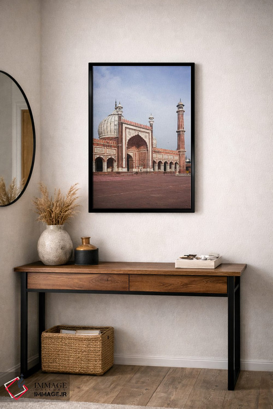 تابلو دکوراتیو Jama Masjid Mosque, Delhi, India,نمای روبروی مسجد جامع، د… اثر ماتئو کولومبو - D4B