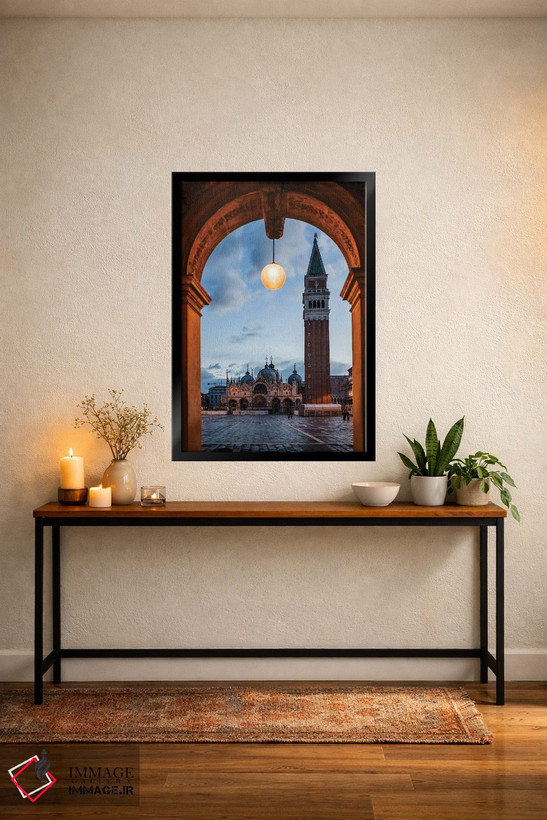 تابلو دکوراتیو Venice, Italy,میدان سن مارکو در سپیده دم، ونیز، ایتالیا اثر ماتئو کولومبو - D4B