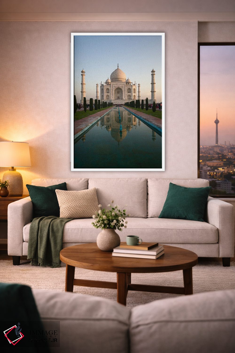 تابلو دکوراتیو Agra, India II,تاج محل هنگام طلوع آفتاب، آگرا، هند اثر ماتئو کولومبو - D1W